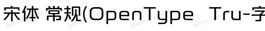 宋体 常规(OpenType   Tru字体转换